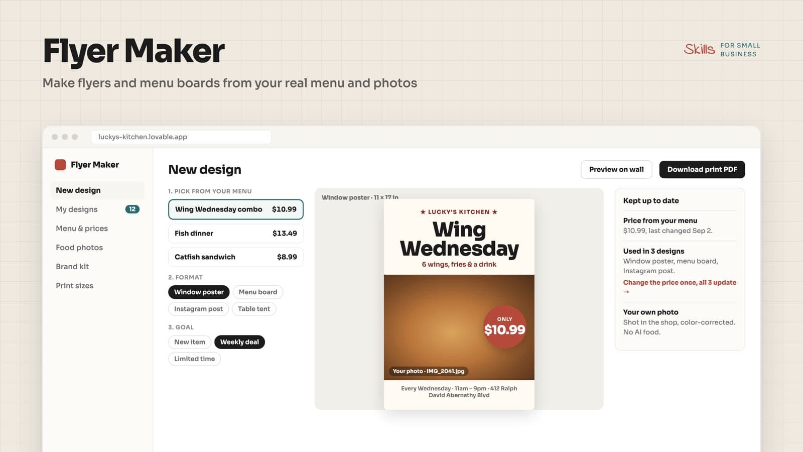 Flyer Maker app screen